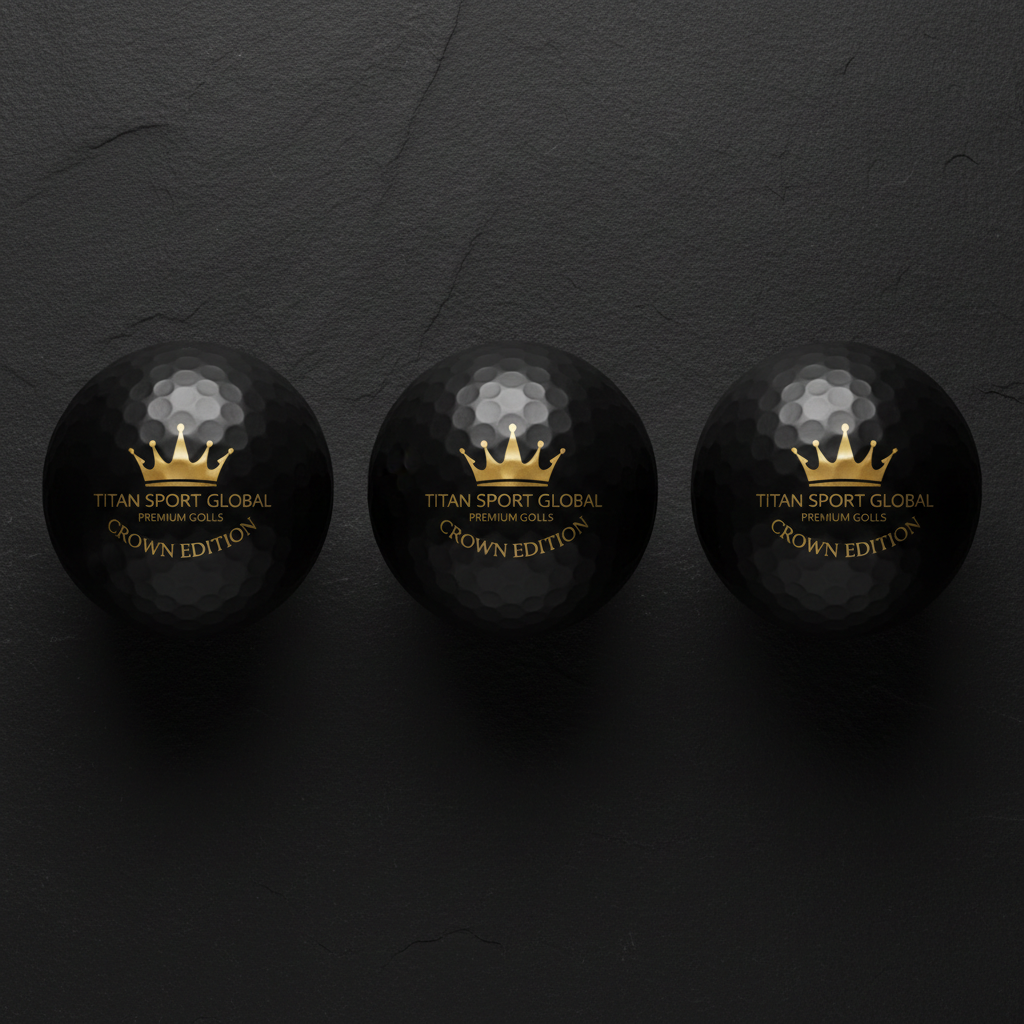 TITAN Crown Edition Matte Black Golf Balls