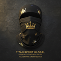 TITAN Crown Edition Cycling Neck Gaiter Matte Black Gold