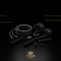 TITAN Outdoor Resistance Bands Set Blackout Crown — matte black with gold crown logo