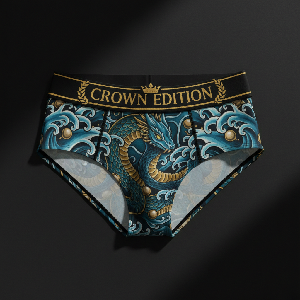TITAN Crown Edition Women's Sport Briefs — Ocean Goddess Tattoo Art