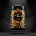 TITAN Pea Protein Powder — Peanut Butter, Crown Edition tattoo-style artwork