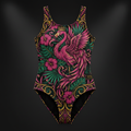 TITAN Women's One-Piece Swimsuit Flamingo Queen Crown Edition