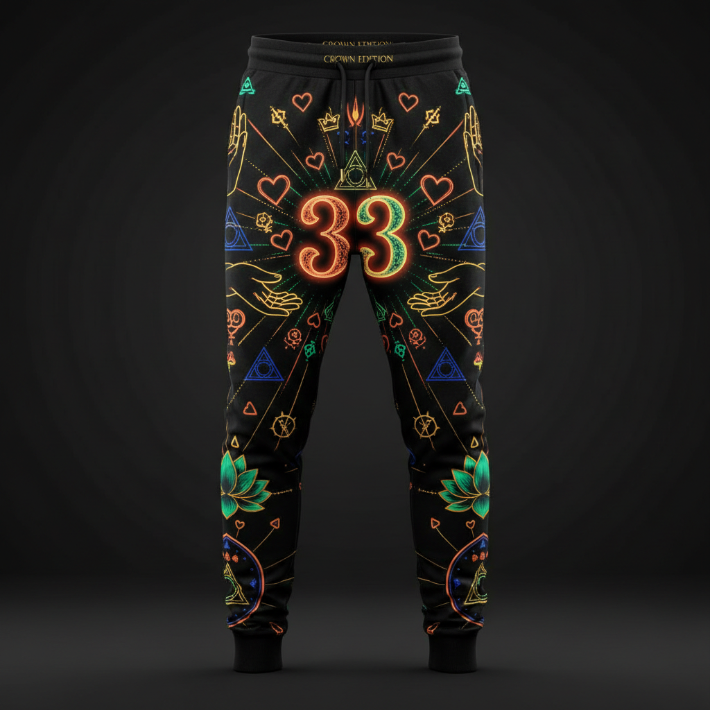 TITAN Men's Athletic Joggers Master Number 33 Crown Edition