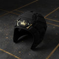 TITAN Crown Edition Rugby Scrum Cap Matte Black Gold