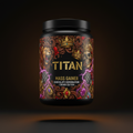TITAN Mass Gainer Chocolate Domination - Crown Edition tattoo-style artwork