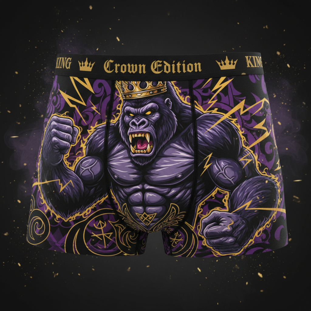 TITAN Men's Boxer Briefs Gorilla King Crown Edition