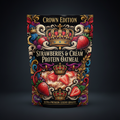 TITAN Protein Oatmeal Strawberries & Cream — Crown Edition bold tattoo-style artwork