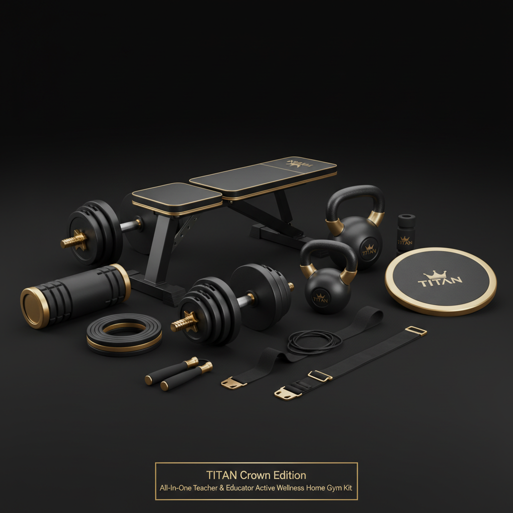 TITAN All-In-One Teacher & Educator Active Wellness Home Gym Kit — Crown Edition