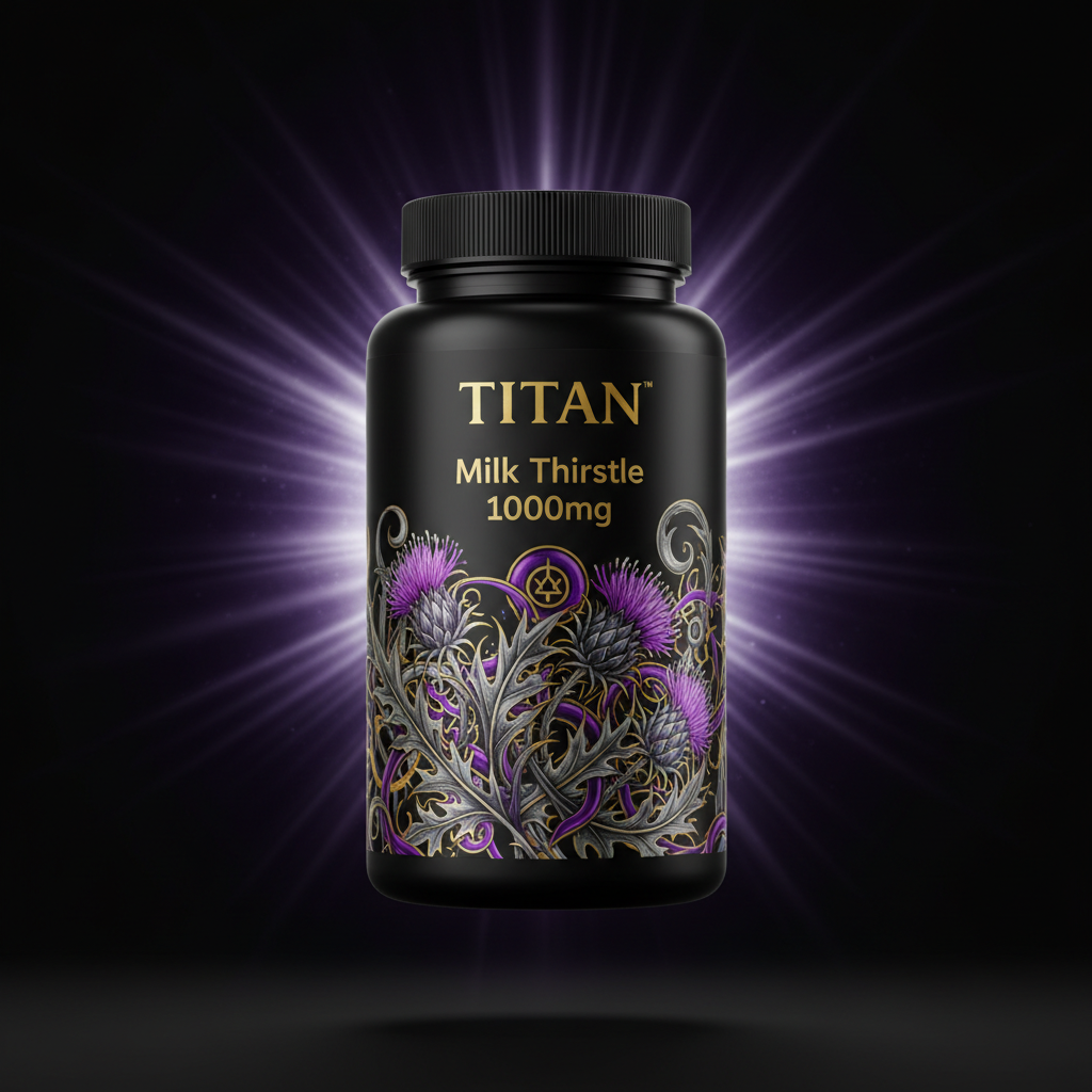 TITAN Milk Thistle 1000mg supplement bottle