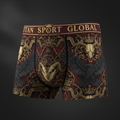 TITAN Crown Edition Men's Dark Raven Boxer Briefs — Maroon & Gold