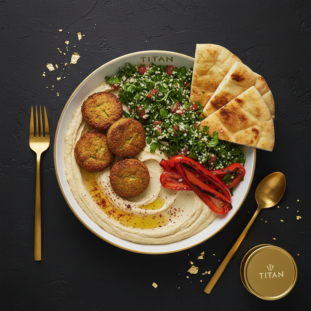 TITAN Lebanese Vegan Falafel & Hummus Lunch Bowl