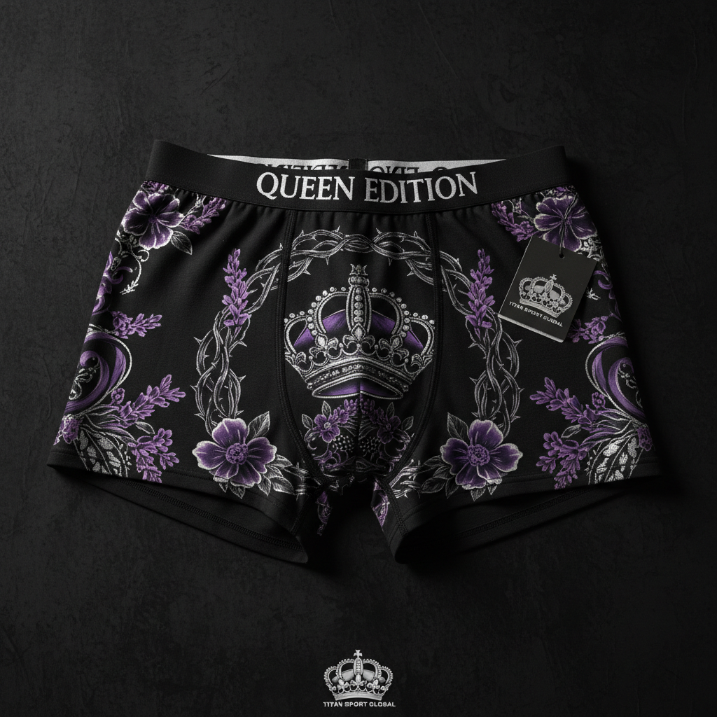TITAN Women's Cozy Boxer Shorts Crown Edition Lavender Silver