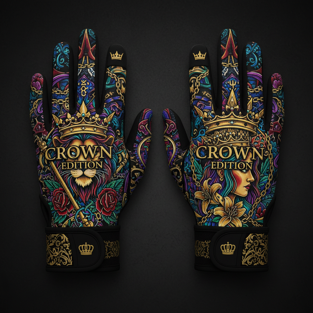 TITAN Crown Edition Tattoo Art Compression Gym Gloves