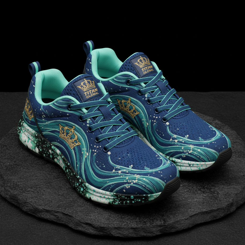 TITAN Women's Ocean Wave Crown Training Shoes flat lay