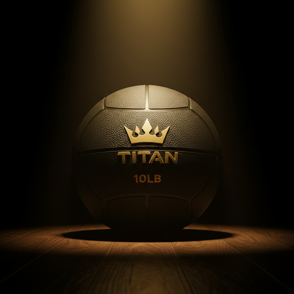 TITAN Pro Medicine Ball 10lb Black & Gold