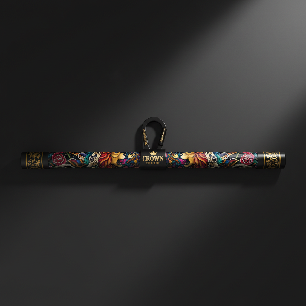 TITAN Crown Edition Straight Bar Cable Attachment — Crown Edition matte black and gold