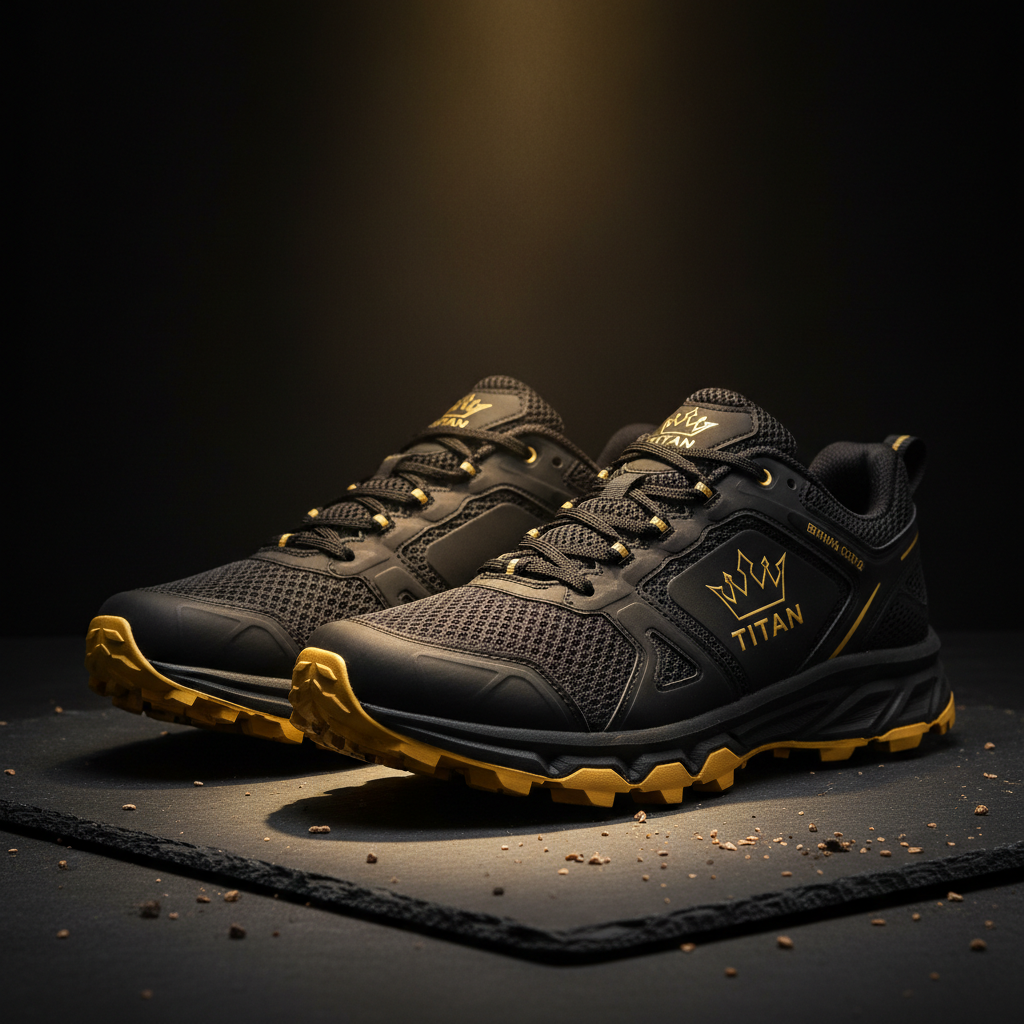 TITAN Pro Trail Running Shoes Black & Gold