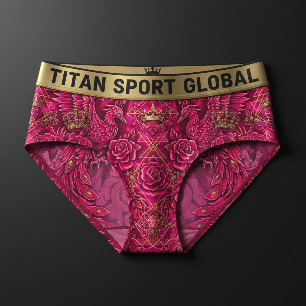 TITAN Crown Edition Women's Magenta Phoenix Sport Briefs — Magenta & Gold
