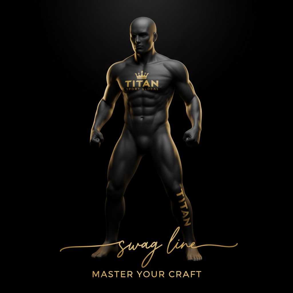 TITAN Grappling Dummy Elite MMA — matte black with gold crown logo