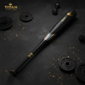 TITAN Crown Edition Baseball Bat Matte Black Gold