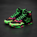 TITAN Men's Neon Drip Crown Basketball Shoes flat lay