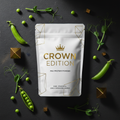 TITAN Pea Protein Powder Unflavored Crown Edition — minimalist flat lay design