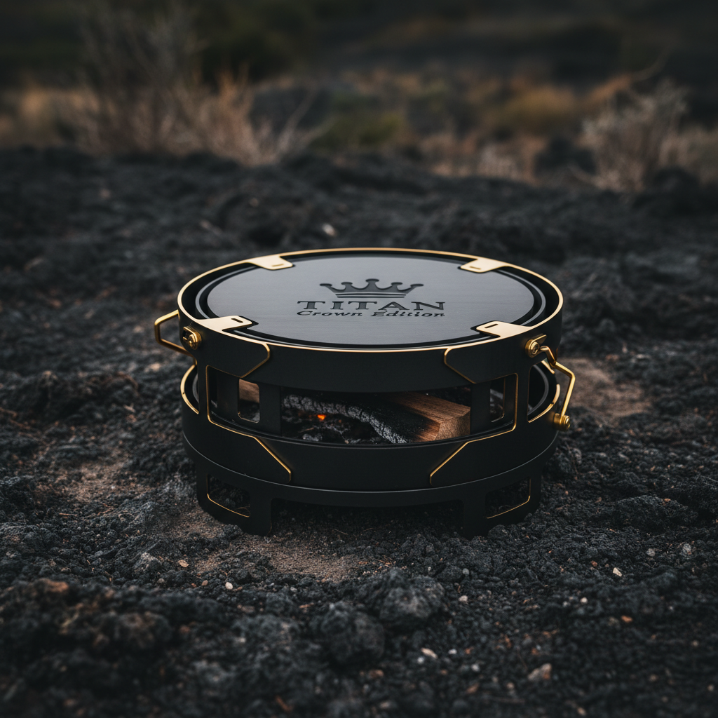 TITAN FireRing Pro Portable Camp Fire Pit — Crown Edition