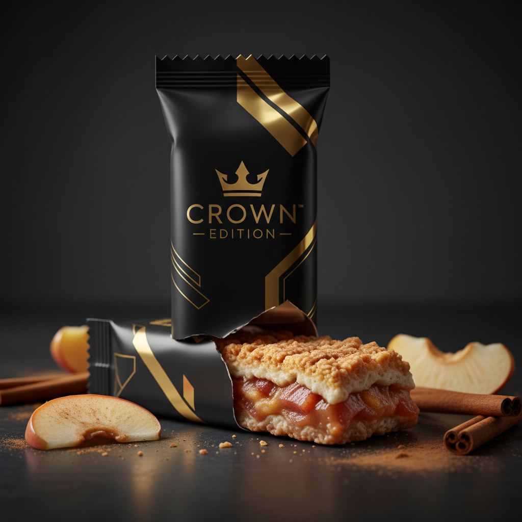 TITAN Apple Pie Protein Bar — Crown Edition matte black packaging