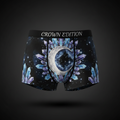 TITAN Women's Cozy Boxer Shorts Crystal Moon Crown Edition