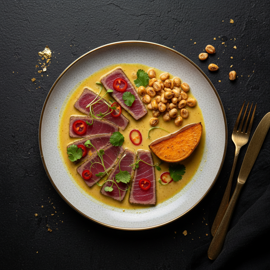 TITAN Peruvian Tiradito Tuna Ceviche Seafood Lunch Plate