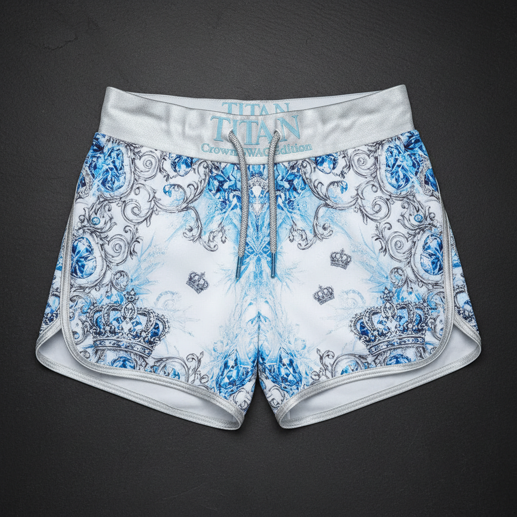 TITAN Women's Diamond Ice Crown Athletic Shorts — Ice Queen SWAG Edition