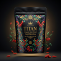 TITAN Organic Goji Berries — Sun-Dried, Crown Edition tattoo-style artwork