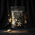 TITAN Organic High-Protein Chia Pudding Mix Vanilla — ultra-premium luxury editorial product shot