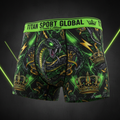 TITAN Crown Edition Men's Neon Viper Boxer Briefs — Black & Neon Green
