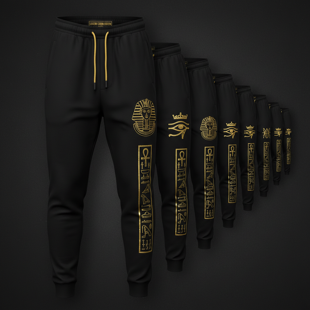 TITAN Egyptian Hieroglyph Joggers — Pharaoh Edition