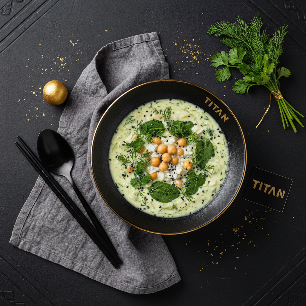 TITAN Azerbaijani Vegan Dovga Herb Soup Breakfast Bowl