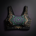 TITAN Crown Edition Women's Sports Bra — Sacred Mandala Queen Tattoo Art