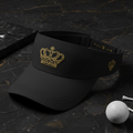 TITAN Golf Visor Crown Edition matte black gold crown embroidery wide brim moisture-wicking performance fabric
