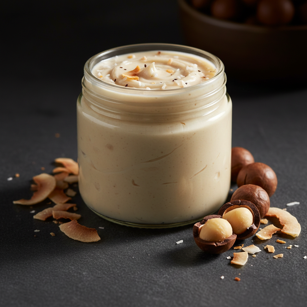 TITAN Macadamia Butter – Coconut Vanilla, premium product photography