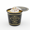 Crown Edition Saffron Rose Protein Pudding Cup — matte black Crown Edition cup
