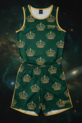 TITAN Men's Emerald King Crown Matching Set flat lay Royale SWAG Edition