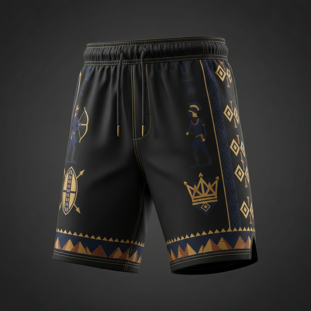 TITAN Nubian Kingdom Training Shorts — Kush Edition