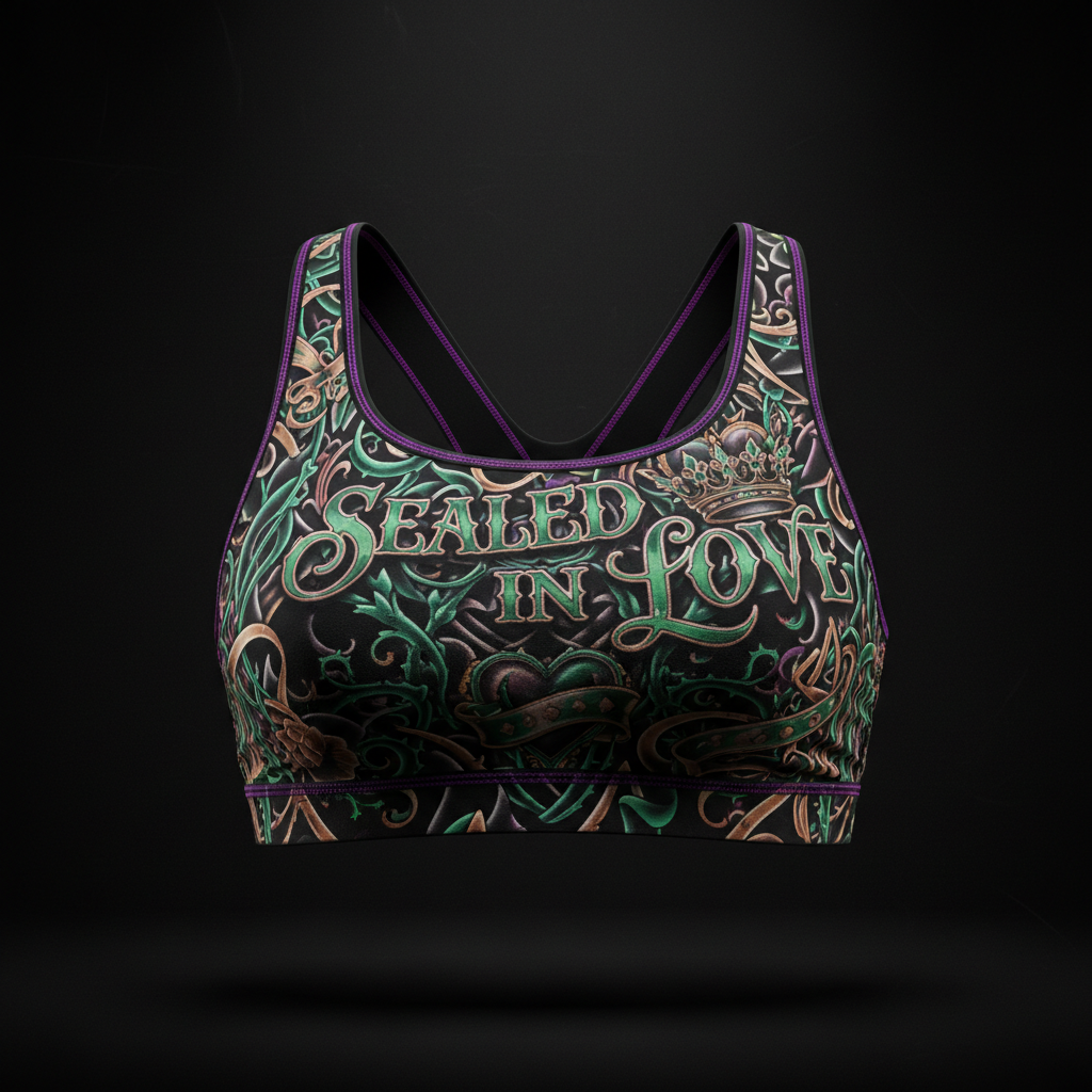 Women's Sports Bra — Sealed In Love — Crown Edition