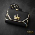 TITAN Crown Edition Baseball Batting Glove Bag Matte Black Gold