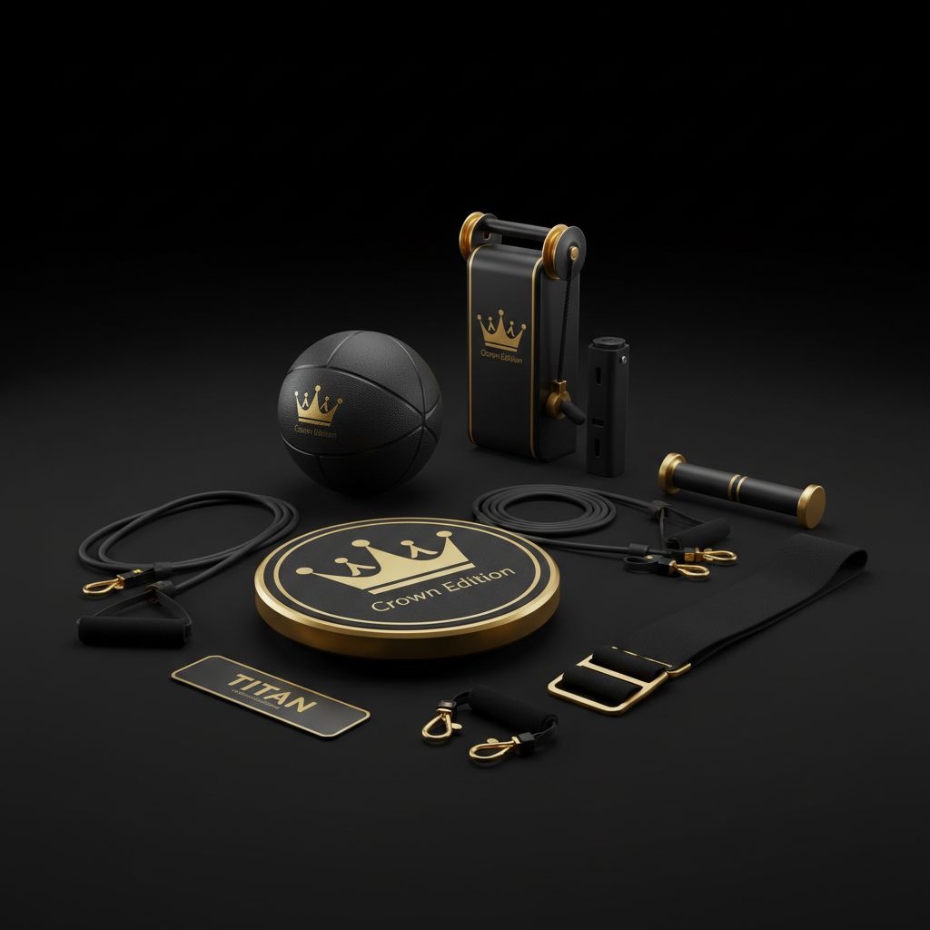 TITAN All-In-One Golfer's Core & Rotation Home Gym Kit — Crown Edition