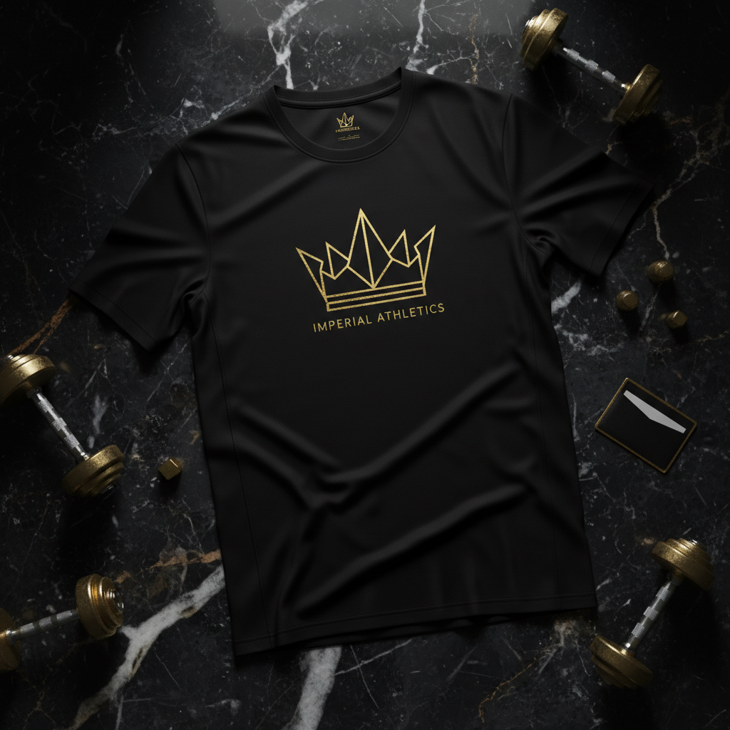 TITAN Elite Performance Tee Obsidian Crown SWAG Edition flat lay