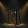 TITAN Freestanding Dip Bar Station Black & Gold