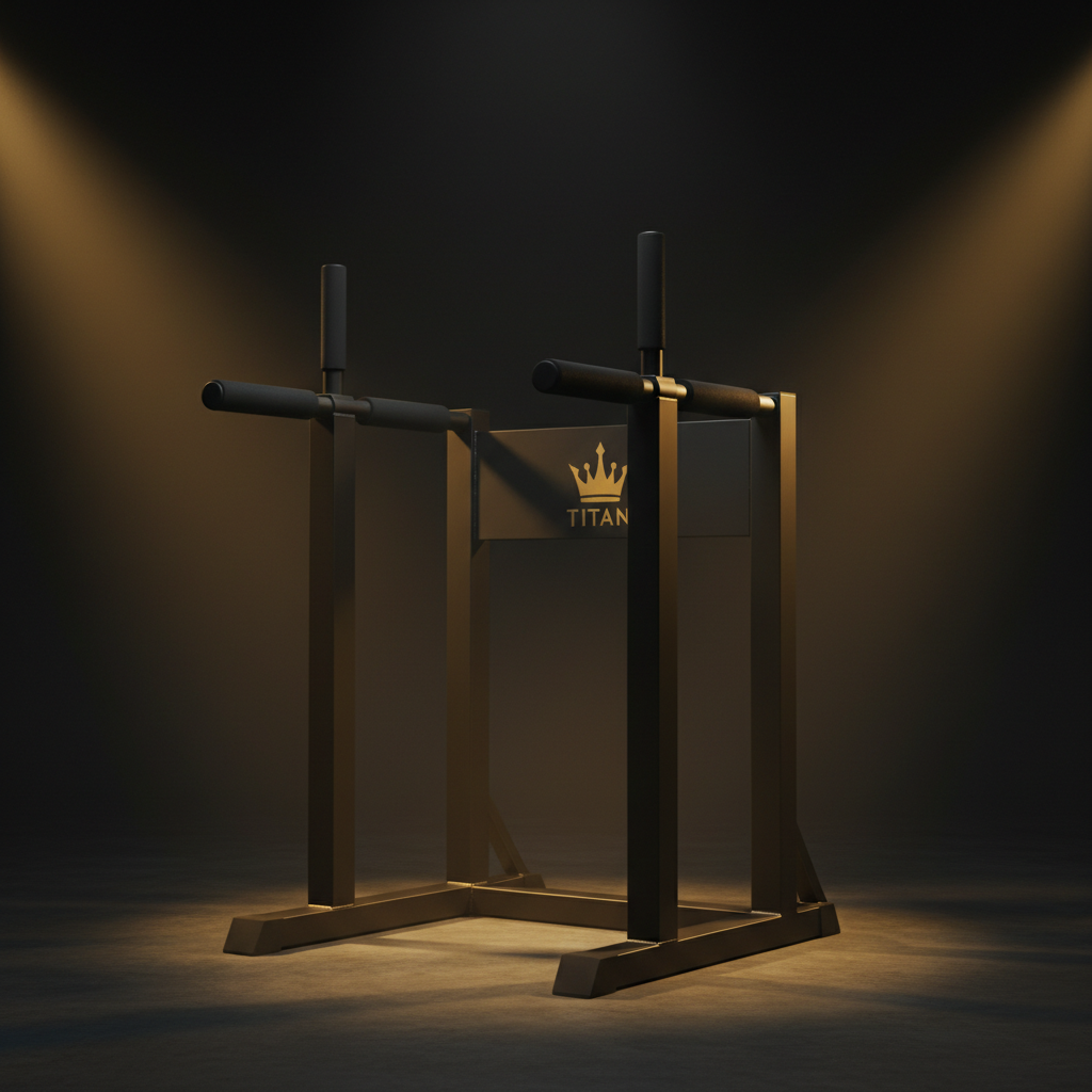 TITAN Freestanding Dip Bar Station Black & Gold