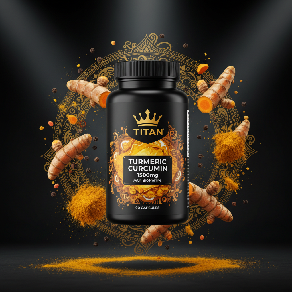 TITAN Turmeric Curcumin 1500mg with BioPerine Anti-Inflammatory 90 Capsules