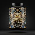 TITAN Vegan Mass Gainer — Vanilla 1000 Cal, Crown Edition tattoo-style artwork